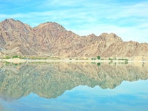 Riflessione di Cahuilla del lago fotografia stock Riflessione di Cahuilla del lago fotografia stock