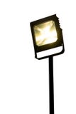 Riflettore del giardino LED sul fondo di bianco del supporto immagine stock libera da diritti Riflettore del giardino LED sul fondo di bianco del supporto immagine stock libera da diritti