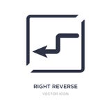 right reverse curve icon on white background. Simple element illustration from Maps and Flags concept vector illustration right reverse curve icon on white background. Simple element illustration from Maps and Flags concept vector illustration