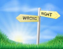 Right or wrong decision sign Royalty Free Stock Image Right or wrong decision sign Royalty Free Stock Image