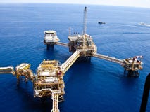 Rigs offshore Oil refinery. At thai ocean Rigs offshore Oil refinery. At thai ocean