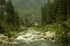 Rio Beas, Manali, Himachal Pradesh imagens de stock royalty free Rio Beas, Manali, Himachal Pradesh imagens de stock royalty free