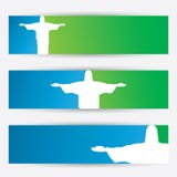 Rio De Janeiro sztandary ilustracja wektor Rio De Janeiro sztandary ilustracja wektor