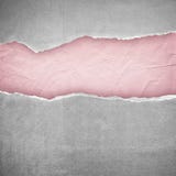 Rip Gray End Light Pink Paper Background Royalty Free Stock Image