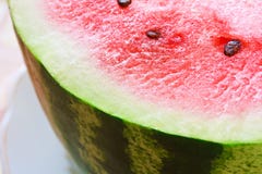 Ripe Fresh Watermelon On A Plate Stock Image