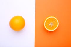 Ripe orange fruit on a colorful background stock photography Ripe orange fruit on a colorful background stock photography