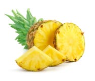Ripe pineapple with slices