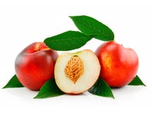 Ripe Sliced Peach (Nectarine) Stock Image