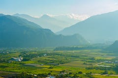Risfält i Taitung, Taiwan royaltyfria foton Risfält i Taitung, Taiwan royaltyfria foton