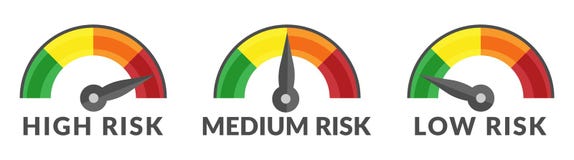 High Level Risk Gauge Vector Icon Clipart And Illustrations