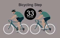Ritmische bewegingen van de fietser stock illustratie Ritmische bewegingen van de fietser stock illustratie