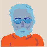 Ritratto dell'uomo nei colori arancio blu royalty illustrazione gratis Ritratto dell'uomo nei colori arancio blu royalty illustrazione gratis