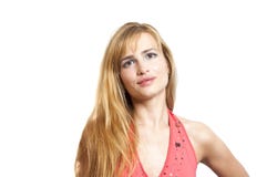 Ritratto di bella donna smilling bionda fotografia stock Ritratto di bella donna smilling bionda fotografia stock