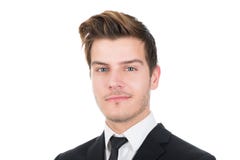 Ritratto di giovane uomo d'affari sicuro fotografia stock libera da diritti Ritratto di giovane uomo d'affari sicuro fotografia stock libera da diritti