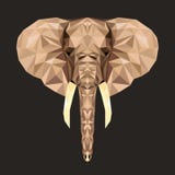 Ritratto di vettore dell'elefante poligonale Illustrazione del triangolo dell'animale per uso come stampa sulla maglietta e sul m royalty illustrazione gratis Ritratto di vettore dell'elefante poligonale Illustrazione del triangolo dell'animale per uso come stampa sulla maglietta e sul m royalty illustrazione gratis