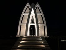Ritz-Carlton Bali plaży kaplica przy nocą zdjęcia stock Ritz-Carlton Bali plaży kaplica przy nocą zdjęcia stock