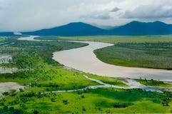 River And Mountains Landscape Stock Photos River And Mountains Landscape Stock Photos