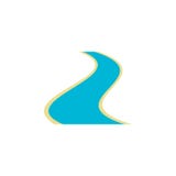 Rivier vlak pictogram vector illustratie Rivier vlak pictogram vector illustratie