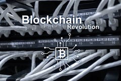 Rivoluzione di Blockchain, tecnologia dell'innovazione nell'affare moderno immagine stock libera da diritti Rivoluzione di Blockchain, tecnologia dell'innovazione nell'affare moderno immagine stock libera da diritti
