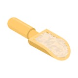 Riz brun dans le scoop en bois d'isolement Gruaux dans la pelle en bois Grai illustration de vecteur Riz brun dans le scoop en bois d'isolement Gruaux dans la pelle en bois Grai illustration de vecteur