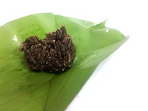 Riz de sésame, feuille de banane images stock Riz de sésame, feuille de banane images stock