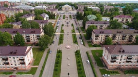 Rnstreet Gagarin na cidade de Almetyevsk fotos de stock Rnstreet Gagarin na cidade de Almetyevsk fotos de stock