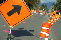 Road Construction Signs Arrow