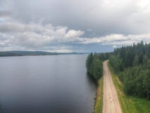 Road by the lake royalty free stock photos Road by the lake royalty free stock photos