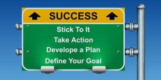 Road signs to success.