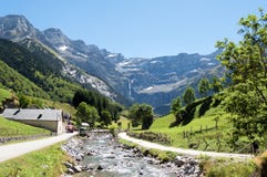 Road to Cirque de Gavarnie, Hautes-Pyrenees, France stock images Road to Cirque de Gavarnie, Hautes-Pyrenees, France stock images