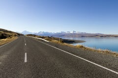Road To Mount Cook. New Zealand Royalty Free Stock Image
