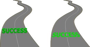 Road to success. The road to a new year vector illustration Road to success. The road to a new year vector illustration