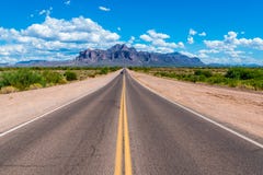 Road to Superstition Mountains stock photo Road to Superstition Mountains stock photo