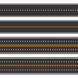 Roads. Seamless background, horizontal straight asphalt roads set Royalty Free Stock Photography Roads. Seamless background, horizontal straight asphalt roads set Royalty Free Stock Photography