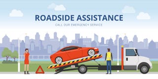 Roadside assistance royalty free illustration Roadside assistance royalty free illustration