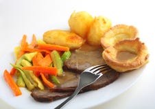 Roast Beef Meal Side View Royalty Free Stock Images Roast Beef Meal Side View Royalty Free Stock Images