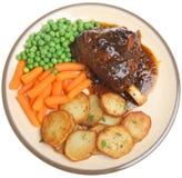 Roast Lamb Shank Dinner Royalty Free Stock Image Roast Lamb Shank Dinner Royalty Free Stock Image