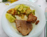 Roast pork with potatoes royalty free stock photos Roast pork with potatoes royalty free stock photos