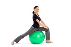 robić ćwiczenia pilates kobiety Obraz Stock