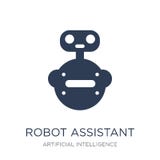 Robot assistant icon. Trendy flat vector Robot assistant icon on stock illustration Robot assistant icon. Trendy flat vector Robot assistant icon on stock illustration