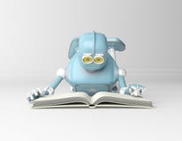 Robot with book,3d render. royalty free illustration Robot with book,3d render. royalty free illustration