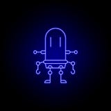 robot, dziecko kreskowa ikona w błękitnym neonowym stylu Znaki i symbole mog? u?ywa? dla sieci, logo, mobilny app, UI, UX ilustracja wektor robot, dziecko kreskowa ikona w błękitnym neonowym stylu Znaki i symbole mog? u?ywa? dla sieci, logo, mobilny app, UI, UX ilustracja wektor