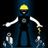 Robot engineering and machinery tree shape.Concept energy and technology. royalty free illustration Robot engineering and machinery tree shape.Concept energy and technology. royalty free illustration