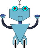 Robot futurista aislado lindo stock de ilustración Robot futurista aislado lindo stock de ilustración