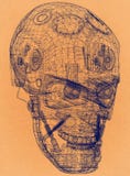 Robot głowa - Retro architekta projekt royalty ilustracja Robot głowa - Retro architekta projekt royalty ilustracja