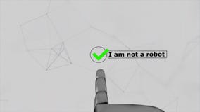 Robot Hand Clicks To Captcha I Am Not Robot Test V2 Stock Video Video Of Button Letter Robot Hand Clicks To Captcha I Am Not Robot Test V2 Stock Video Video Of Button Letter