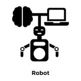 Robot icon vector isolated on white background, logo concept of royalty free illustration Robot icon vector isolated on white background, logo concept of royalty free illustration