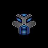 Robot logo design vector illustration. Vector illustration of robot head for technology business company stock illustration Robot logo design vector illustration. Vector illustration of robot head for technology business company stock illustration
