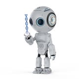 Robot met DNA-schroef royalty-vrije illustratie Robot met DNA-schroef royalty-vrije illustratie