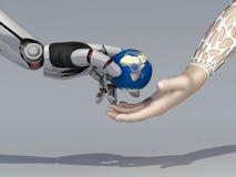 Robot r?ka ilustracja wektor Robot r?ka ilustracja wektor